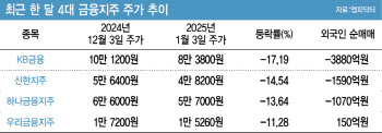 고환율에 발목잡힌 은행주…주주환원 여력 축소에 외국인 '탈출 러시'