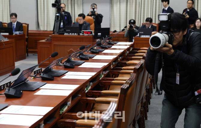 [포토]운영위 현안질의, '전원 불참한 국민의힘 의원들'