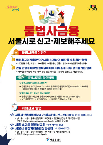 서울시, 설 전후 시장상인 울리는 불법 대부행위 집중 단속