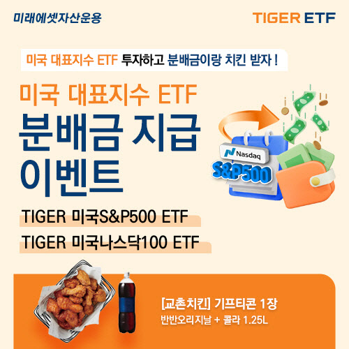 미래운용, ‘TIGER 미국 대표지수 ETF’ 분배금 지급 이벤트