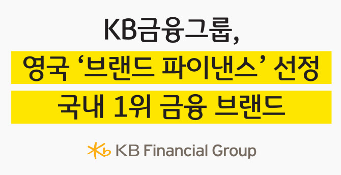 KB금융, 영국 브랜드 파이낸스社에서 ‘국내 1위 금융’ 브랜드 선정