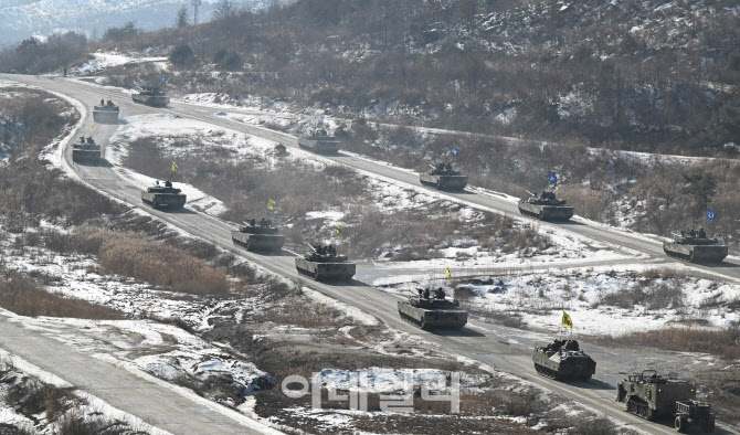 전차·전투기 동원, 올해 첫 공지 합동 통합화력운용 실사격 훈련