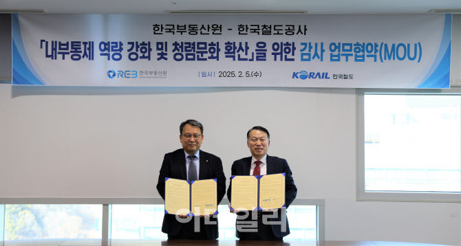 코레일-한국부동산원, 감사역량 고도화 업무협약