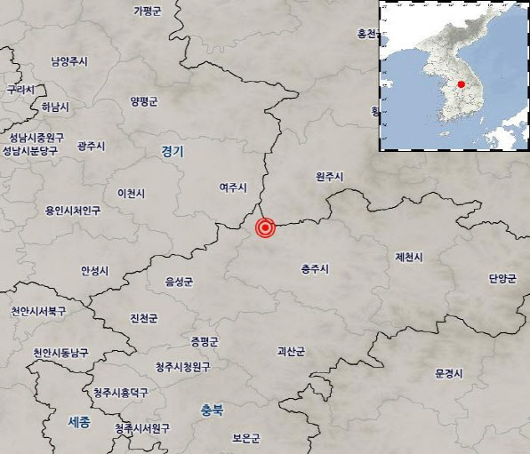 충북 충주서 규모 3.1 지진 발생…기상청 "안전 주의"(상보)