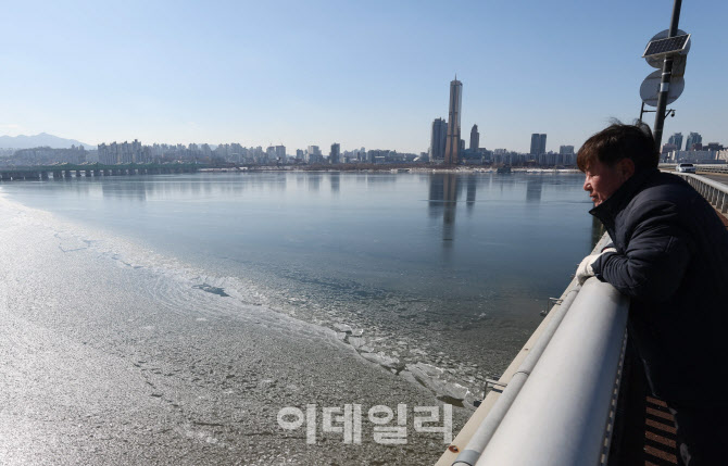 [포토]올겨울 첫 한강 결빙