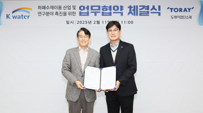 도레이첨단소재, 수자원공사와, ‘하폐수 재이용 산업’ 공동 연구