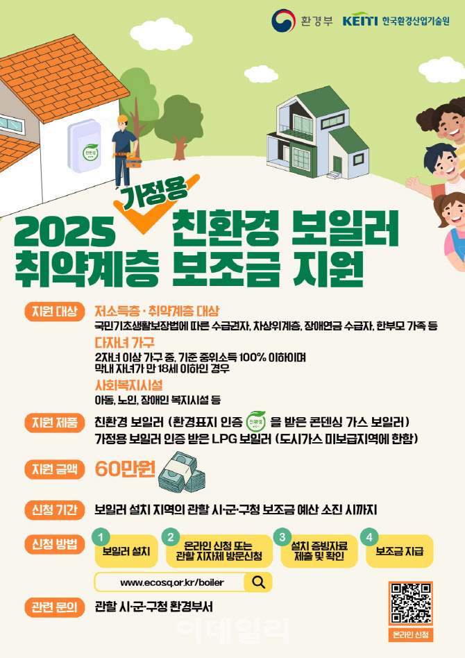 경기도, 취약계층에 친환경 보일러 2258대 설치 지원