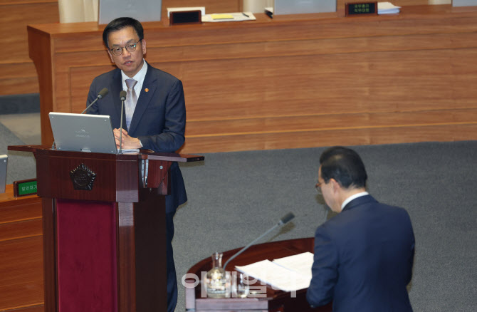 [포토]경제분야 대정부질문, '답변하는 최상목 권한대행'