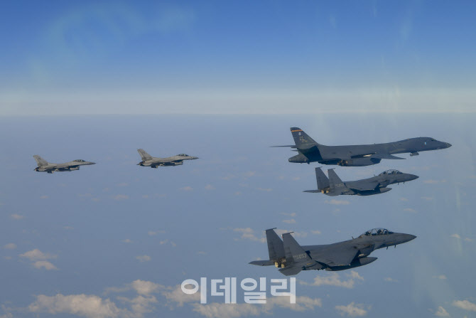 B-1B 전략폭격기 한반도 전개, 한미 연합 공중훈련