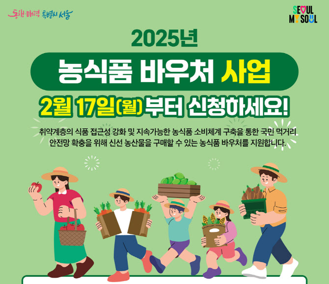 서울시, 취약계층 먹거리 부담 덜어준다…'농식품 바우처' 지원