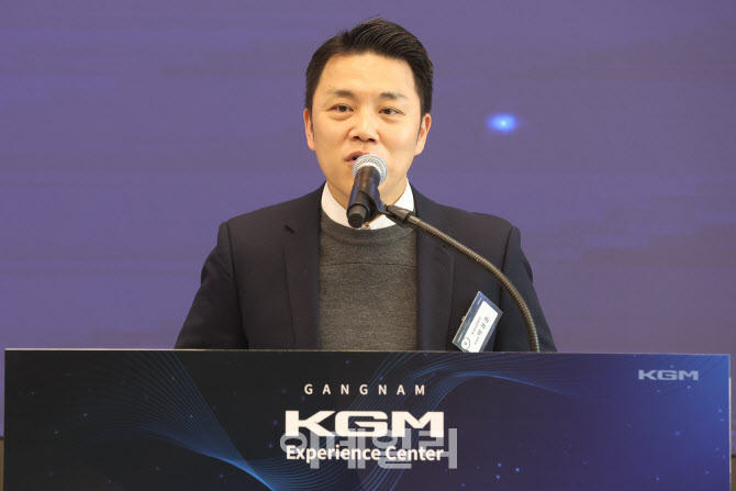 [포토]박경준 KG모빌리티 국내사업본부장 인사말