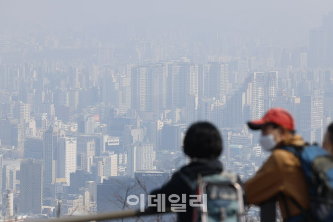 [포토]미세먼지 농도 '나쁨'