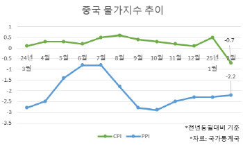 中 물가 1년여만 다시 마이너스, 특별 소비계획 언제쯤