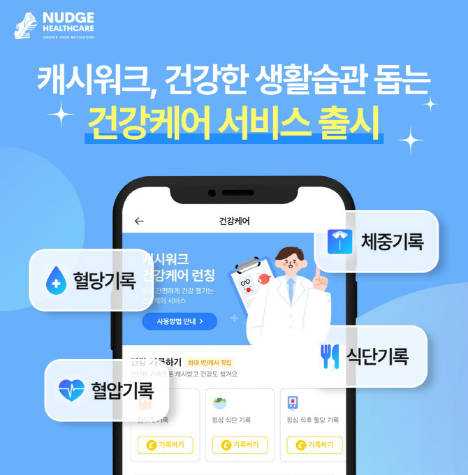 만보기앱으로 건강관리까지…캐시워크, ‘건강케어’ 선봬