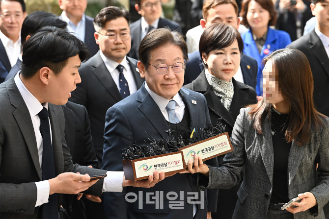 [포토]공직선거법 위반 2심 선고 공판 앞둔 이재명