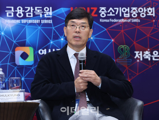 [포토]제14회 국제 비즈니스·금융 컨퍼런스, '발언하는 안철경 원장'