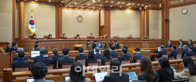 [포토]헌법재판소, '전원일치 윤석열 파면'