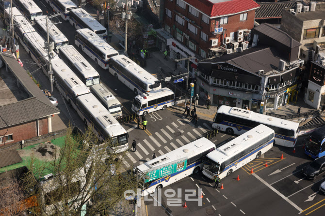 [포토]헌재 앞 여전히 차량통행 금지