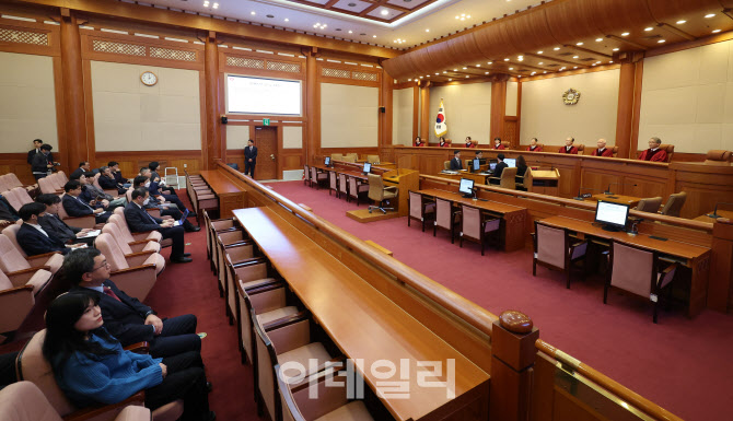 [포토]헌재 4월 심판사건 선고