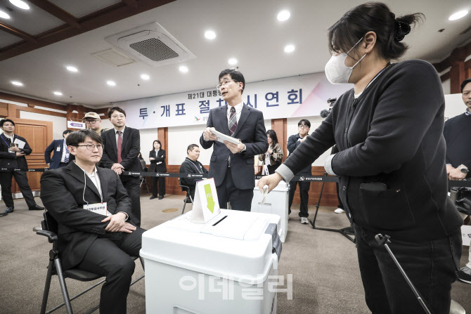 [포토]중앙선관위, "21대 대선 표 보관장소 CCTV 24시간 공개할 것"