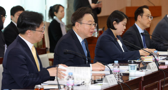 [포토]연기금운용위 회의 발언하는 조규홍 복지부 장관