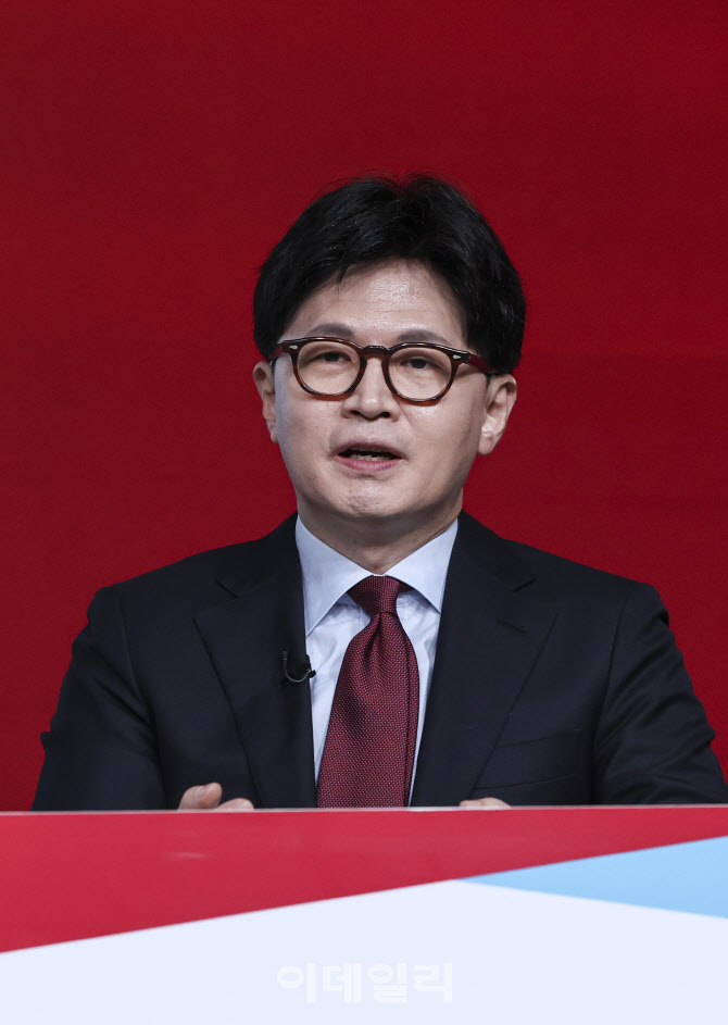 [포토]국민의힘 1차 경선 B조 토론회, '발언하는 한동훈 후보'