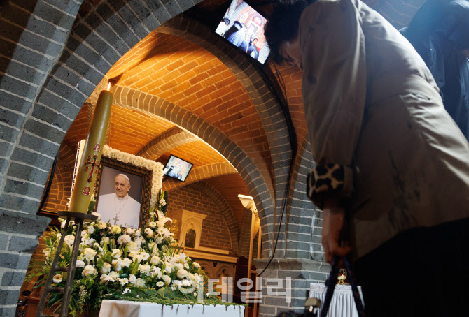 [포토]프란치스코 교황 추모