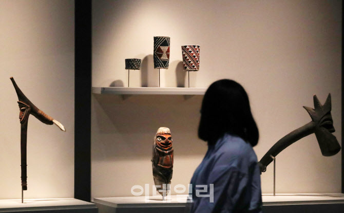 [포토] 국립중앙박물관 특별전시 '마나 모아나' 전