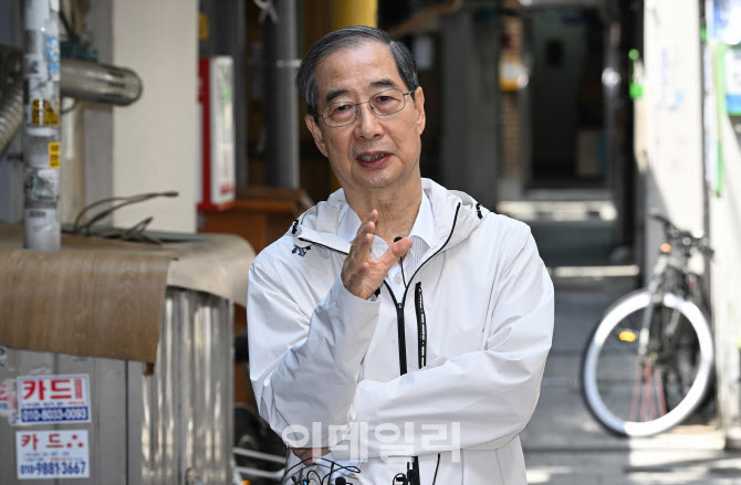 [포토] 기자간담회 갖는 한덕수 후보