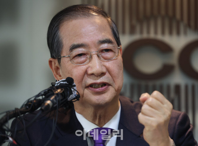 [포토]한덕수, '단일화는 국민 명령...실패 생각 안 해'