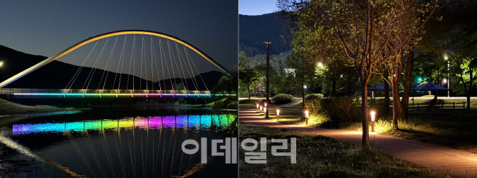 남양주 북한강 산책 명소 '물의정원' 야간조명 새단장