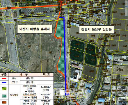 충남 천안과 아산간 행정구역 경계조정, 10여년만에 마침표