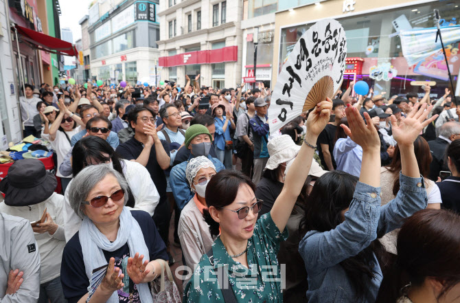 [포토]이재명 연설, 'TK의 선택은?'