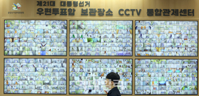 [포토]사전 투표함 보관소 실시간 모니터링