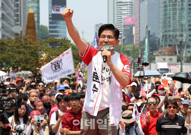 [포토]김문수 국민의힘 대선 후보, 삼성역 유세