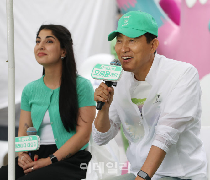[포토] 청계천 복원 20주년 발언하는 오세훈 시장