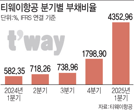 `부채 눈덩이`…새 주인 맞는 티웨이, 재무건전성 회복 시급
