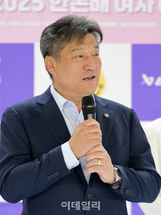 [포토] '한돈배 더 드림' 인사말하는 손세희 한돈자조금 위원장
