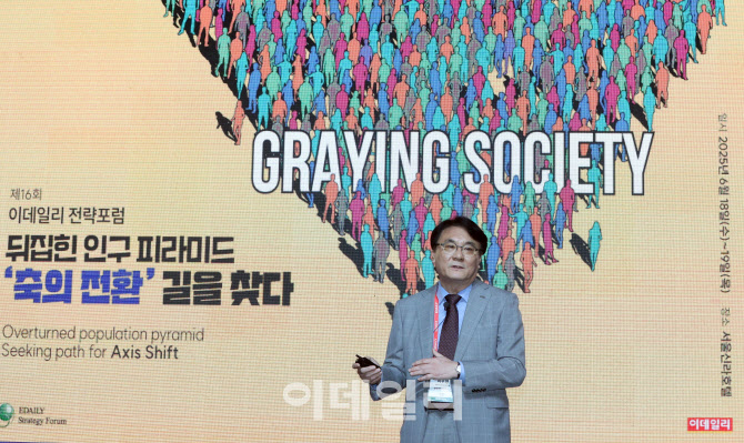 [포토]제16회 이데일리 전략포럼에서 발표하는 이우영 한국산업인력공단 이사장