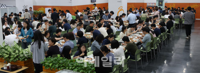 [포토]북적이는 구내식당
