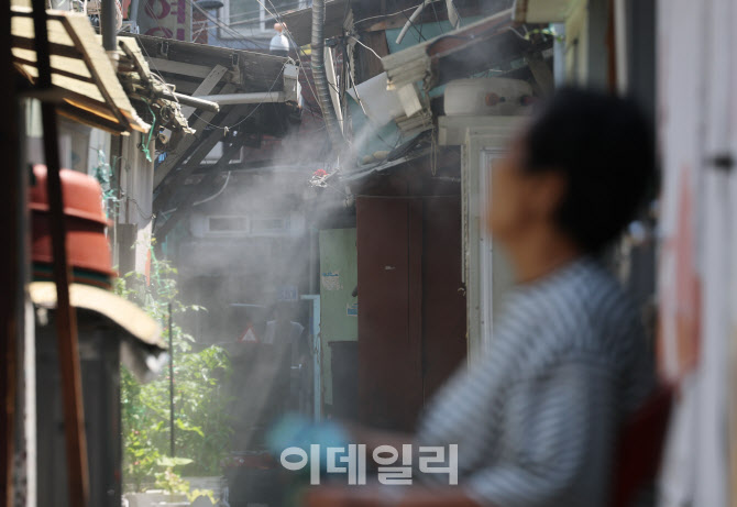 [포토] 영등포쪽방촌 폭염