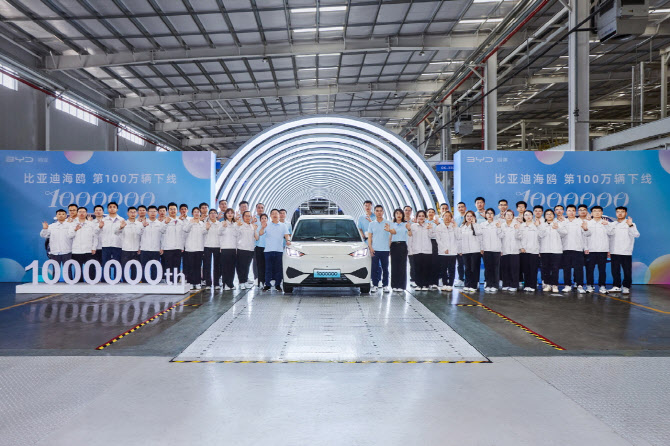 BYD, `씨걸` 출시 27개월 만에 100만대 판매