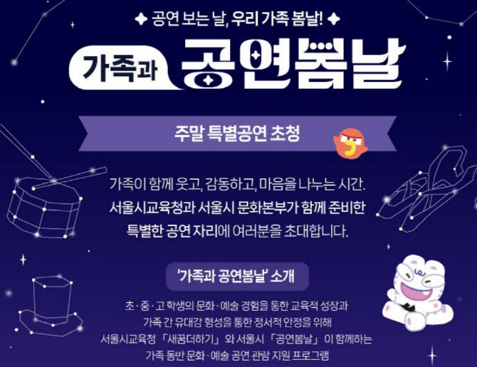 서울시교육청, 교육취약학생에 공연 관람 기회