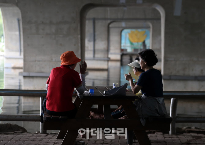 [포토] 교각 밑 그늘이 최고의 명당