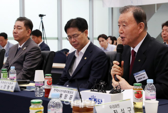 [포토] 홍문표 aT 사장, 물가대책TF 간담회