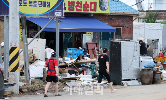[포토]수해 피헤 입은 충남 아산 염치읍