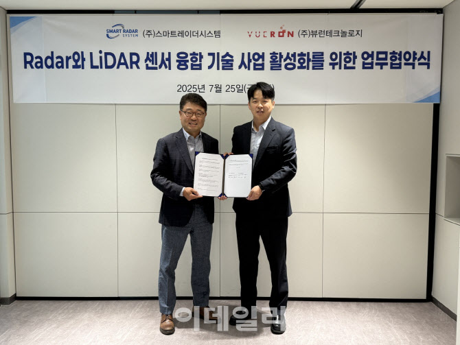 스마트레이더시스템, 뷰런테크놀로지와 '센서융합 기술사업 활성화' MOU 체결