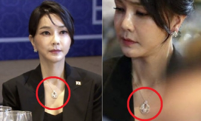 6000만원 김건희 목걸이 모조품?…“오빠에 사주고 빌렸다”