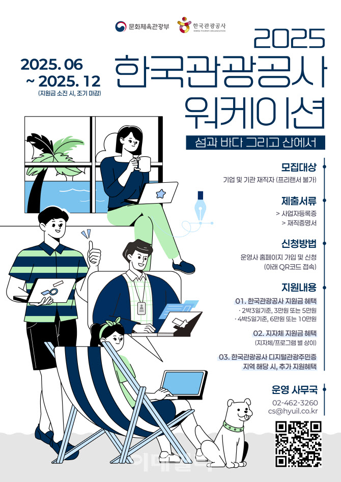 올해 말까지 '워케이션' 가면 최대 10만원 지원받는다