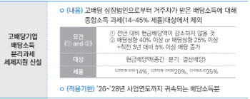 “‘年2000억 세수↓’ 배당소득 분리과세, 시행시기 왜 늦췄나”